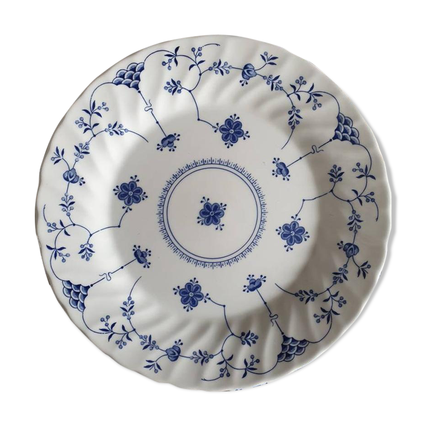 Old Flat plates X6 motif "Royal Copenhagen" in retro earthenware