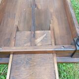 Rectangular coffee table with 1 drawer, solid wood, late 19th, early 20th century