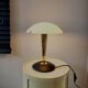 Lampe champignon, Luciano Cesaro, messing/mat zwarte tafellamp, jaren 90