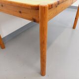 Vintage 60s 70s pine rectangular dining table with extension