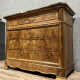 Louis Philippe period chest of drawers in burr walnut circa 1830