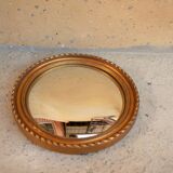 Witch mirror in gilded wood 24x24cm