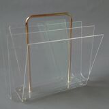 Plexiglas magazine rack by David Lange 1970s
