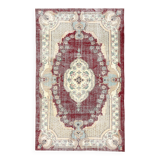 7x10 Persian Burgundy Beige Vintage Rug, 201x323Cm