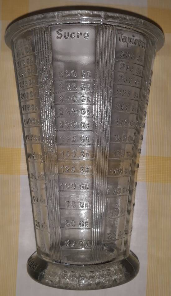 Graduated glass Mougin 1960s 1970s