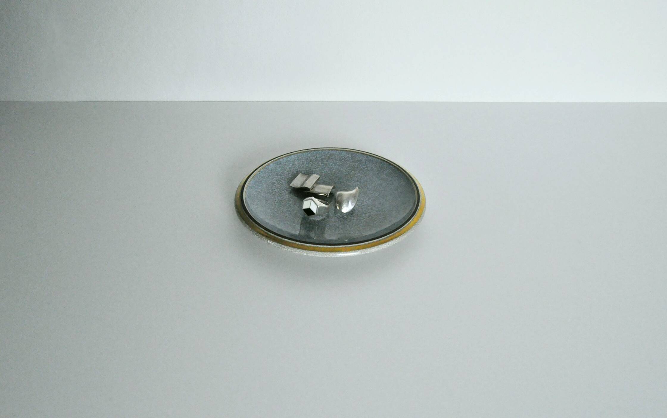 Royal Copenhagen Crackle Glazed Bowl, Denmark, 1950s