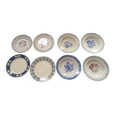 Lot 8 old mismatched plates digoin sarreguemines luneville badonviller hollow plate