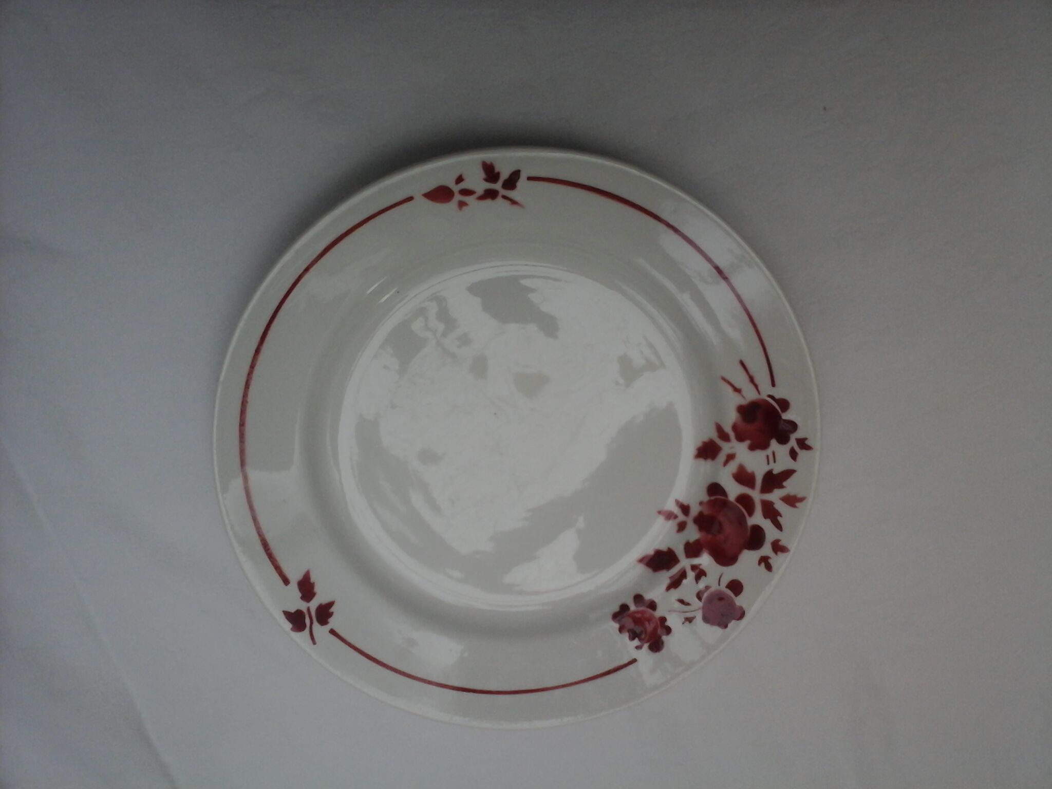 Assortment of 12 dominant plates red and green