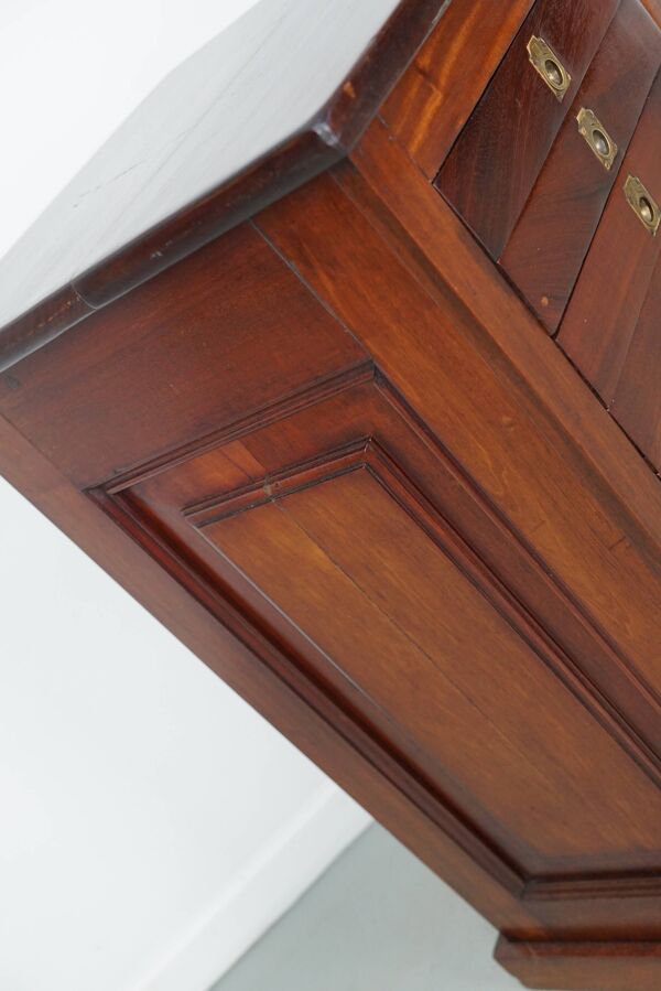 Cabinet de collection ancien en acajou anglais, XIXe siècle