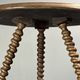Midcentury wood turned barley twist side table with cork screw legs 1950s