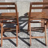 Foldable wooden chairs from the 50s