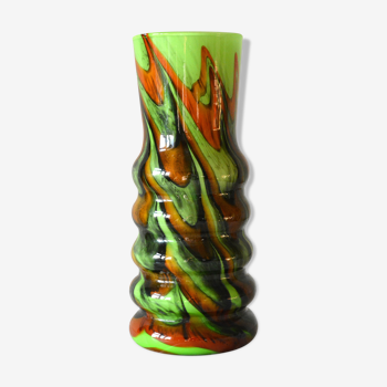 Vase en opaline de Florence par Carlo Moretti 70 s Italie