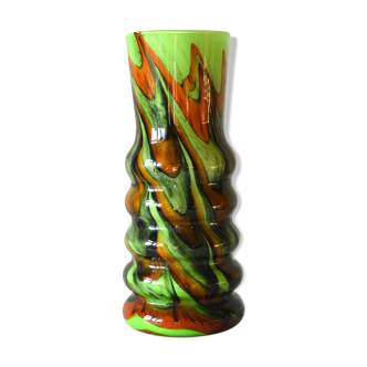 Opaline Florence vase by Carlo Moretti 70s, Italy