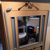 Old Indian painted wooden wardrobe