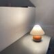 Lampe bois, câble tissus,  abat-jour coton