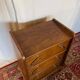 Small vintage chest of drawers in walnut and walnut veneer – 3 drawers