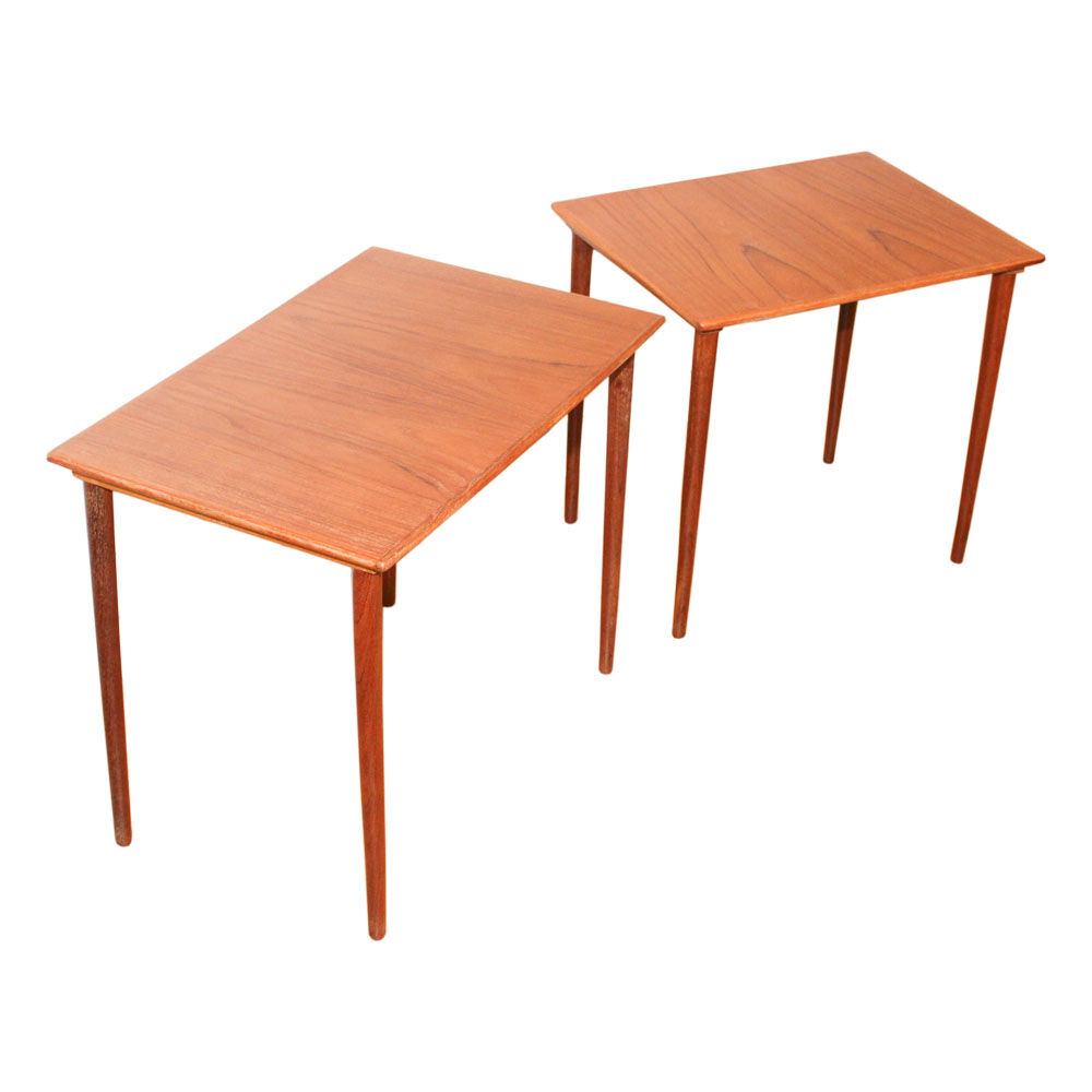 Two danish teak nesting tables