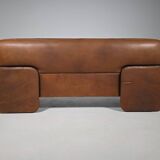 SDe Sede DS-125 Sofa by Gert Lange in cognac leather, Switzerland, 1980s