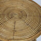 Rattan side table