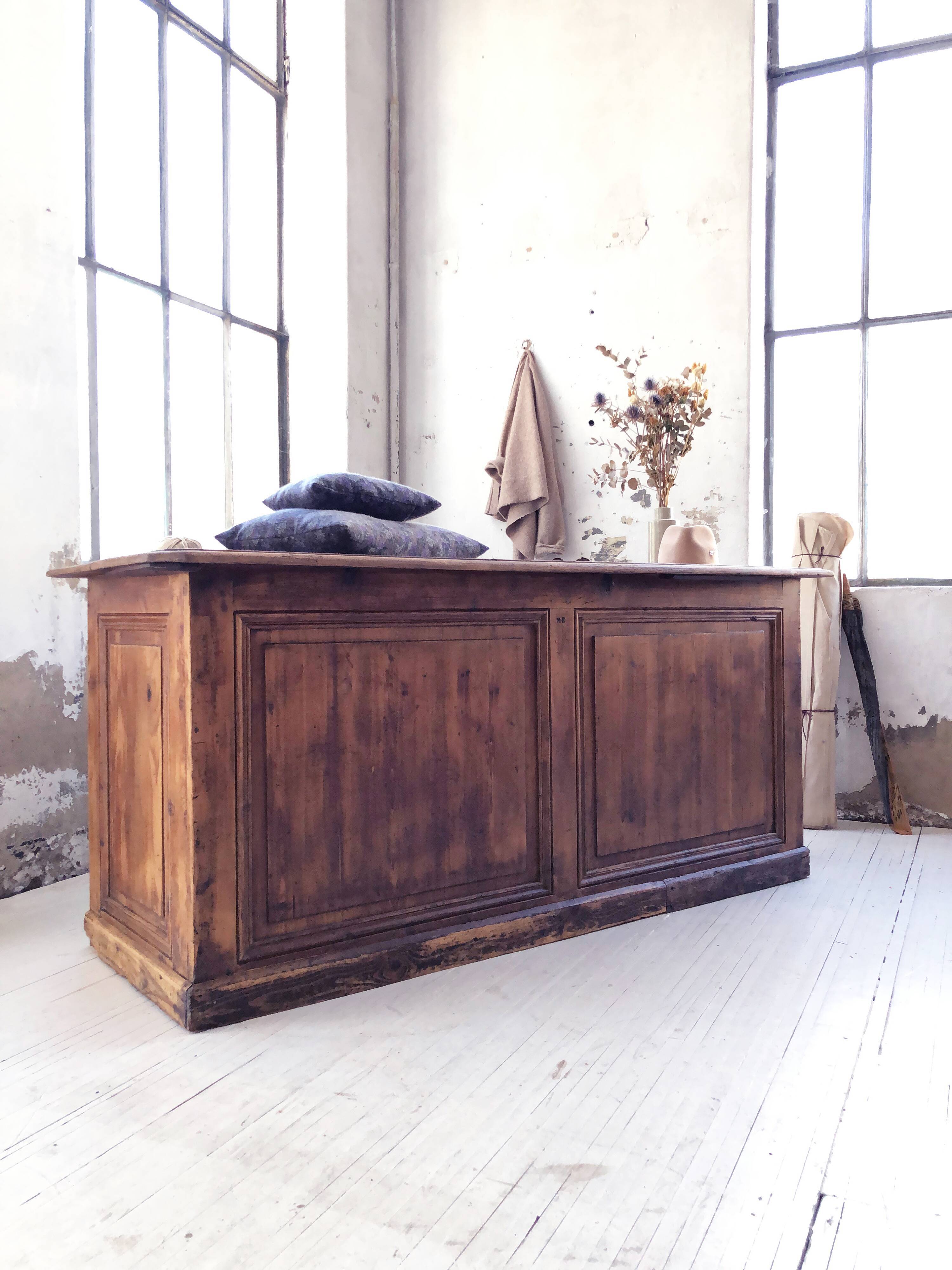 19th century pine counter