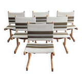 Set of 6 Dining Chairs by Ditte & Adrian Heath for France & Son 1960's