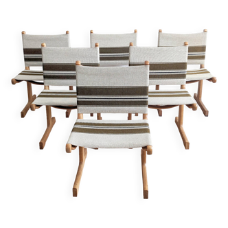 Set of 6 Dining Chairs by Ditte & Adrian Heath for France & Son 1960's