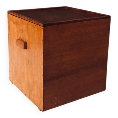 Handcrafted Cubical Side Table, Belgium, 1950s