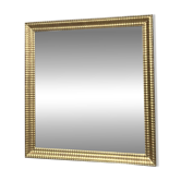 Miroir époque 19ème,  sublime dorure à la feuille d’or 77/72cm mercure