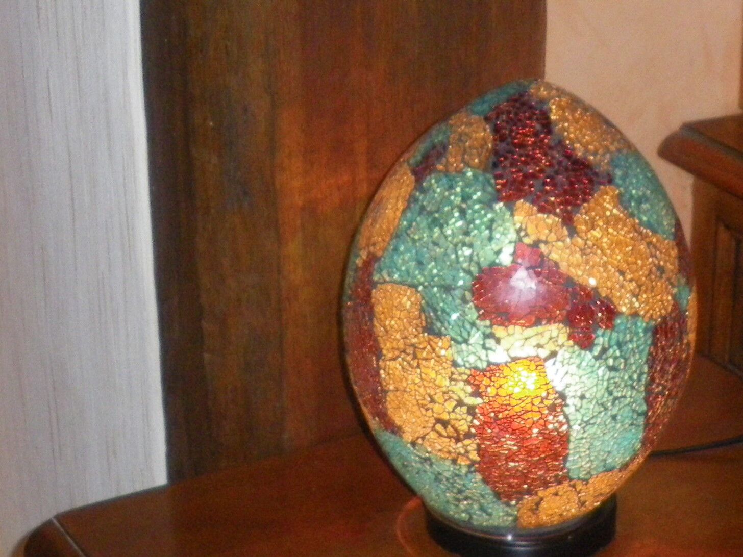 Mosaic egg lamp