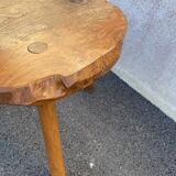 Side table in raw wood