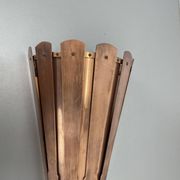set of 2 copper 25cm Gio Ponti Style Theatre Wall Light Sconces, Italy 1950
