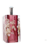 Large Italian lucite table lamp with flowers by Romeo Rega