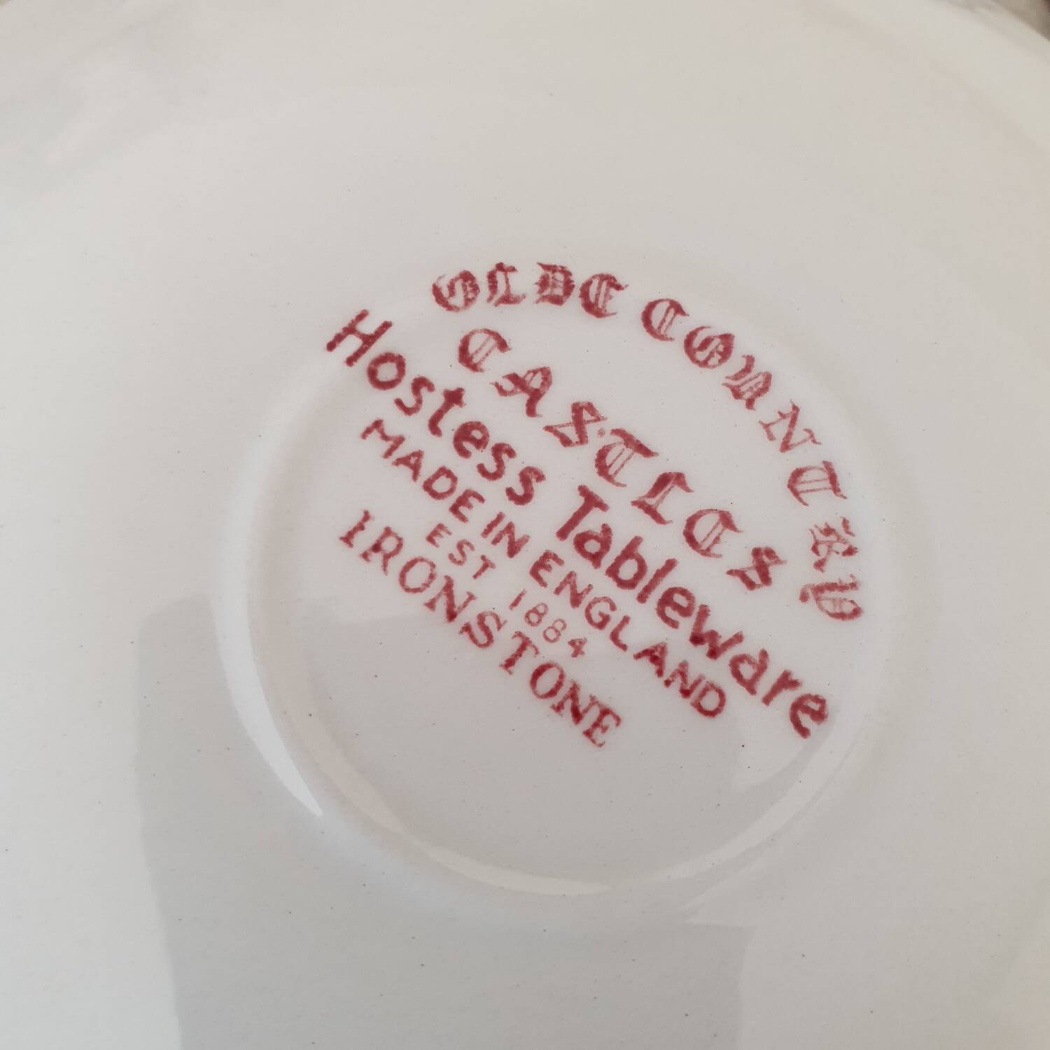 Tasses et sous-tasses Ironstone / service café thé Anglais "Olde Count
