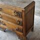 Compact Art Deco commode from the 1930s, carved wood and marble.