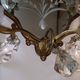 Pair of mirror sconces with two arms of light with gilded brass grapevines, Italy 1960.