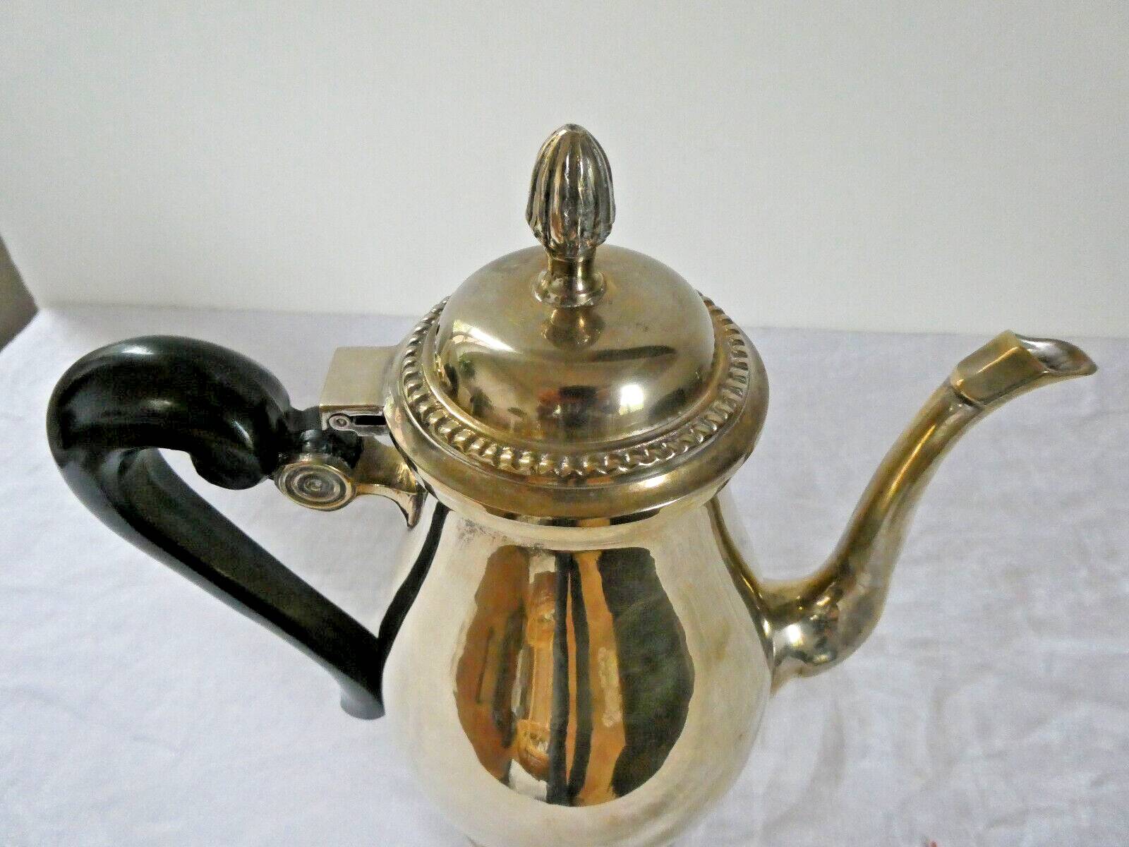 Louis XVI style silver-plated teapot / chocolate pot, early 20th century