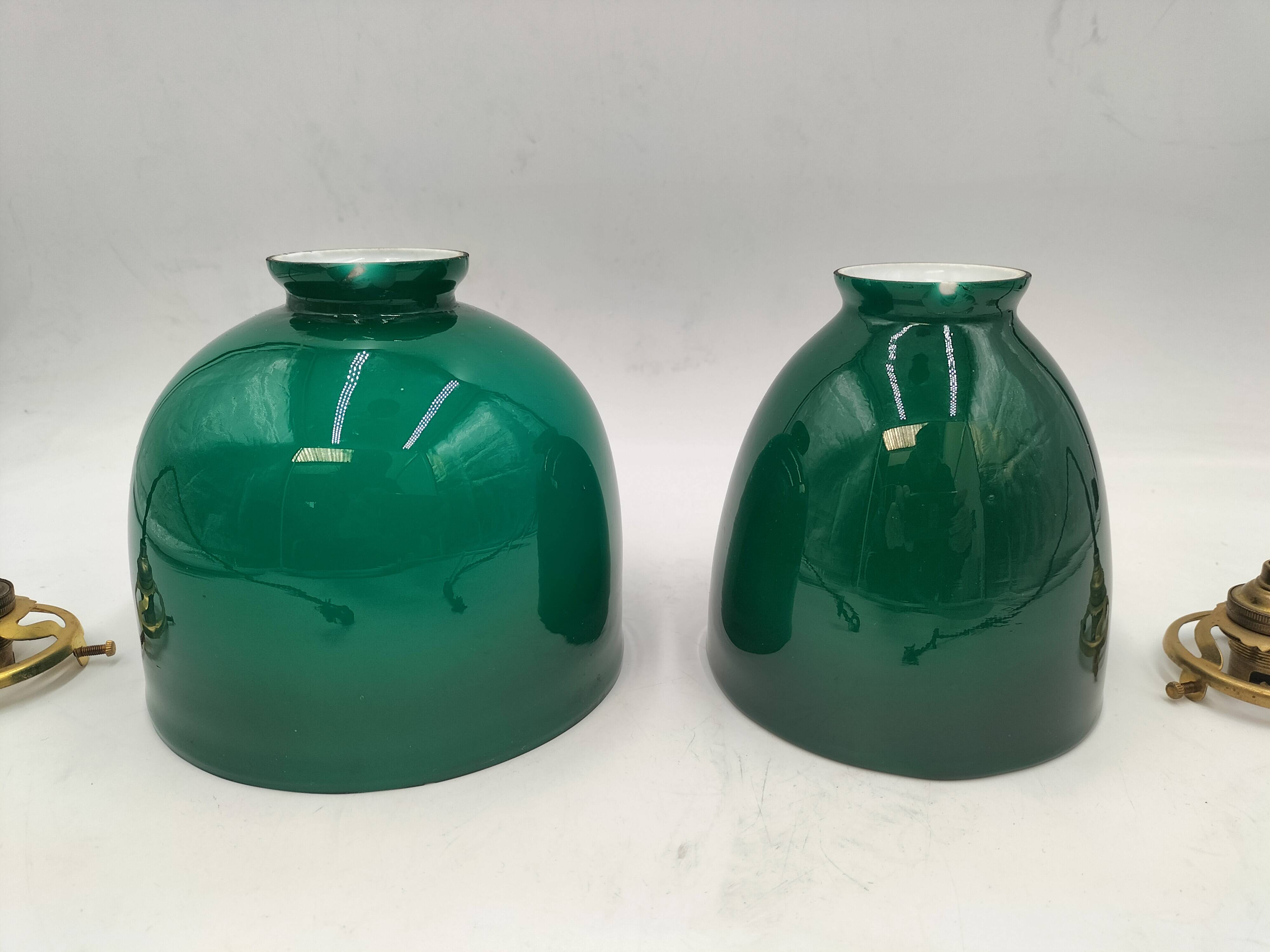 Green opaline pendant lights