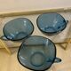 70s transparent blue coffee cups