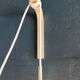 Vintage 60s brass pendant lamp with transparent glass bubbles