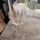 5 antique crystal flutes