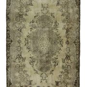 One-of-a-kind turkish handwoven vintage rug - rustic vintage charm 282x 164