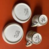 Set of two Keraluc cups and saucers (Quimper)