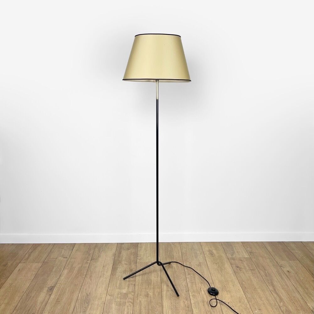 Design floor lamp 50s wired metal foot