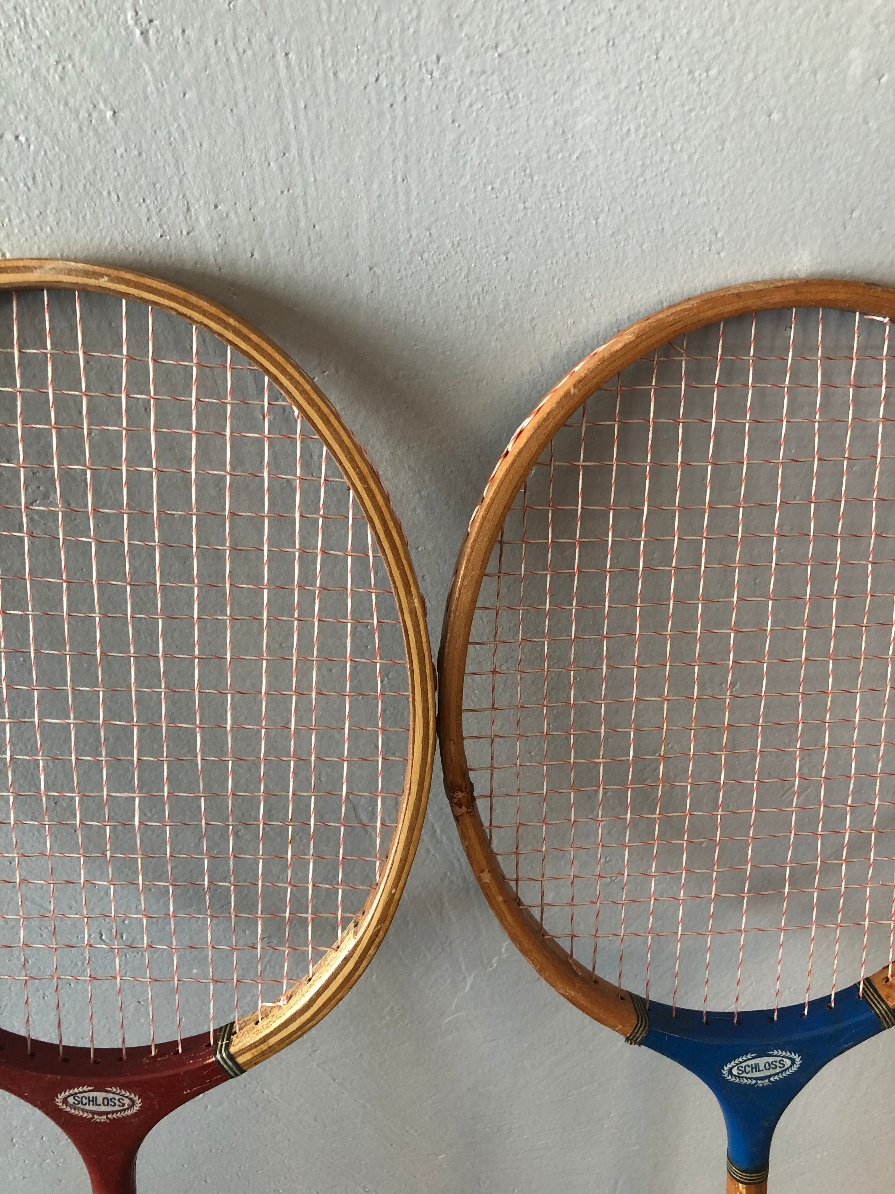 2 vintage badminton rackets