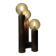 Vintage 'Model 19' Temde Leuchten table lamp in wood and hand blown glass
