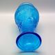 Pair of large vintage blue glass vases, constantin italy