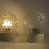 Pair of glass ceiling lamp