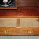 Vintage military furniture with hidden turntable, 1970s style.