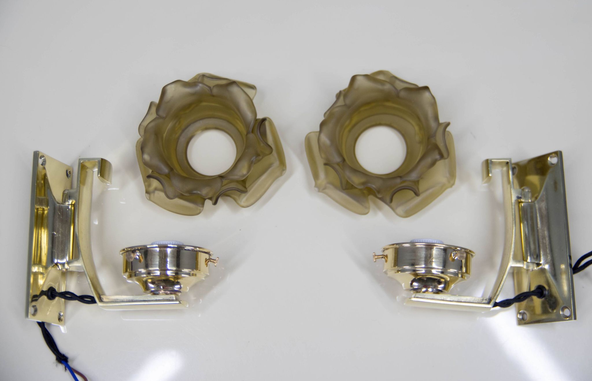 2 appliques Art Nouveau, années 1910, restaurées