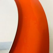 Red circular wall mirror 45x45cm Germany 1970s
